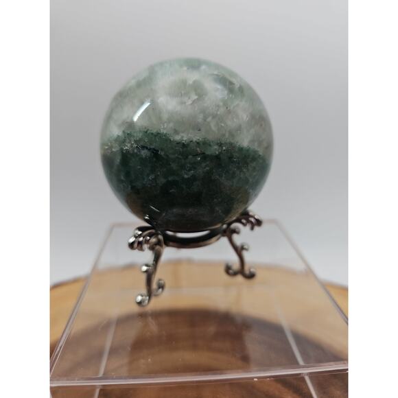 Green Strawberry Quartz 62mm .73lb W/stand - Picture 1 of 12